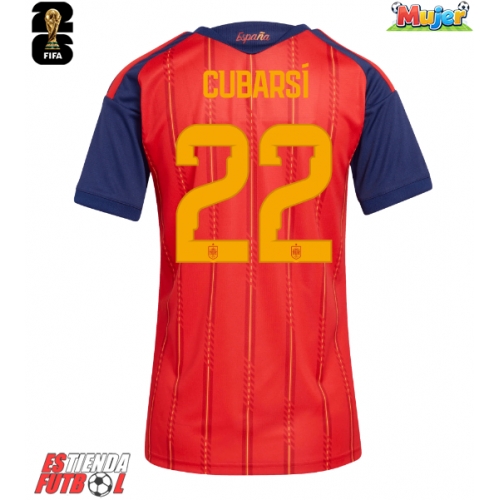 España Pau Cubarsi #22 Primera Equipación Mujer Mundial 2026 Manga Corta